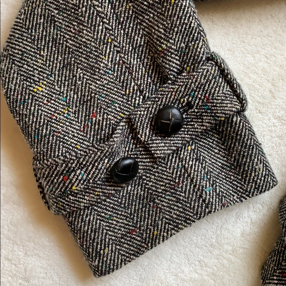 BCBGMAXAZRIA Womens Tweed Jacket Belted Size Medium - Picture 6 of 7
